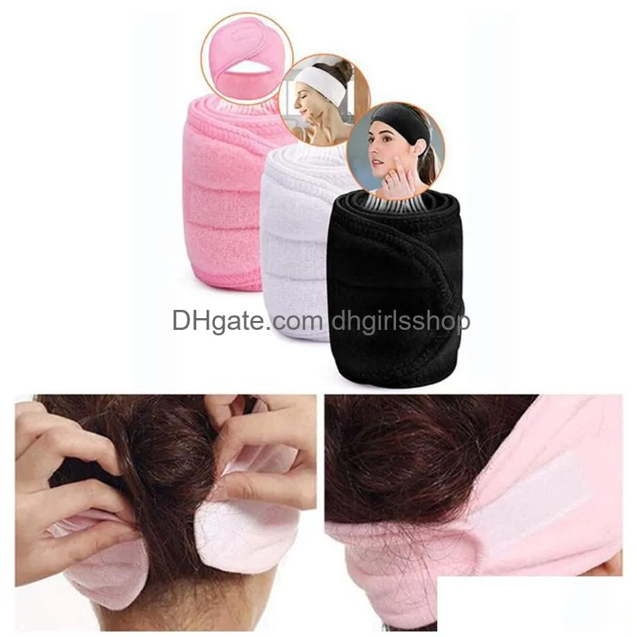 Runme Mikrofaser-Stirnband Für Gesichtswaschen, Make-up, Yoga - Waschbar, Pink & Grau