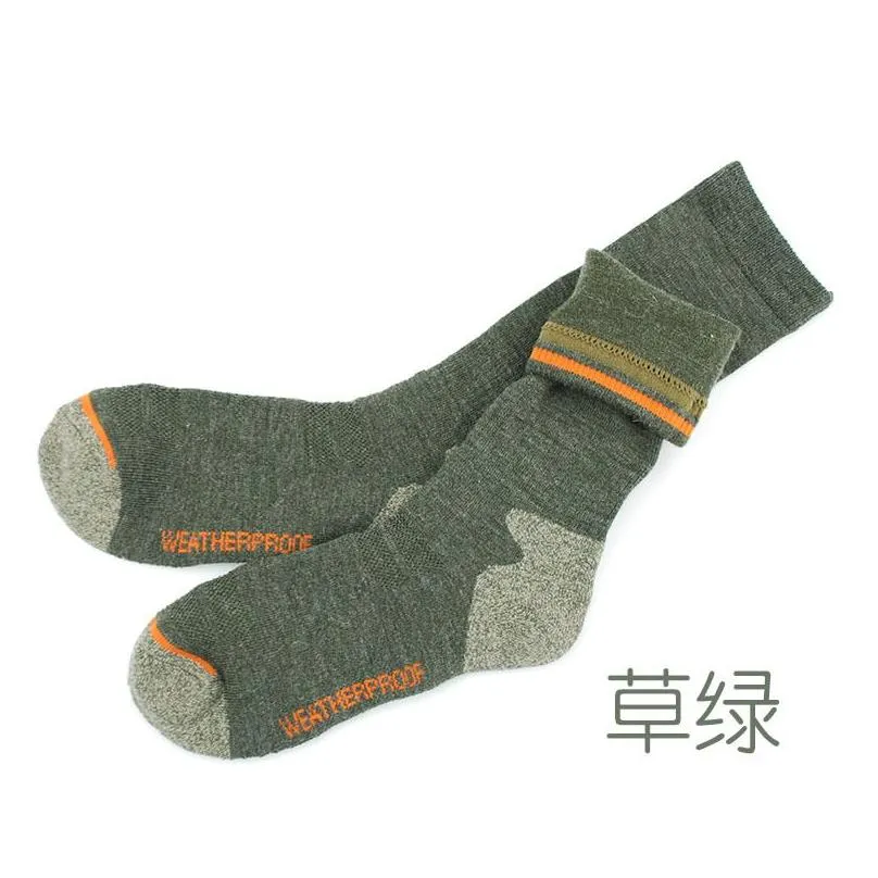 mens merino wool fleece sock woolen thermal warm winter athletics breathable socks for male 41-46