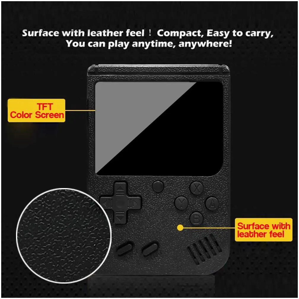 400 in 1 portable handheld video game console retro 8 bit mini game players av game player color lcd kids gift