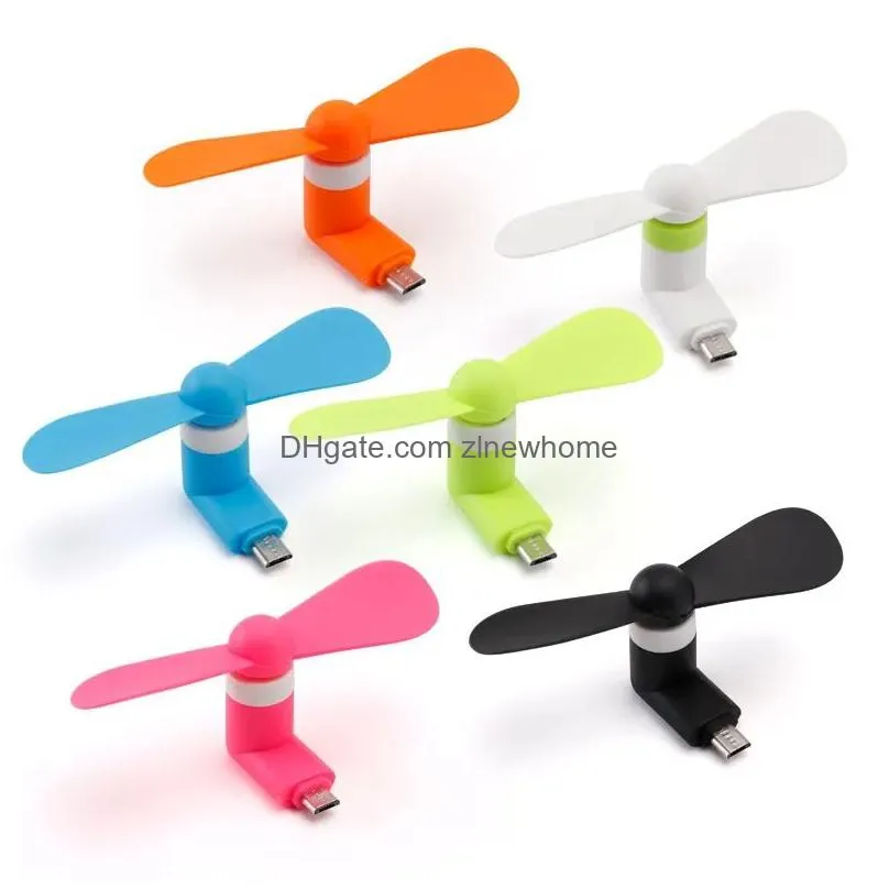 party favor 2 in 1 creative mini portable micro phone fan 5v 1w mobile phone usb gadget fans tester for type-c and phones