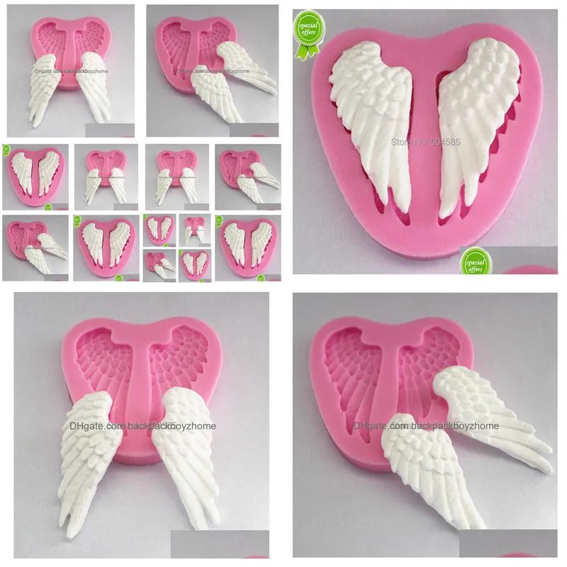 new silicone angel wing fondant silicone sugar craft molds diy cake decorating