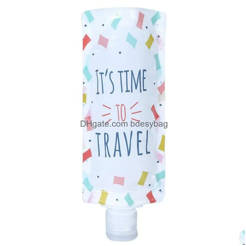 travel bottles pvc cosmetic liquid storage bag hand sanitizer/shampoo/makeup liquid storage bags 90-100ml moisturizing bags