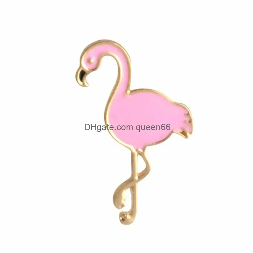 fruit brooch pin coconut orange juice heart sunglasses pink flamingo brooches lapel pins shirt collar jacket packet bag decor