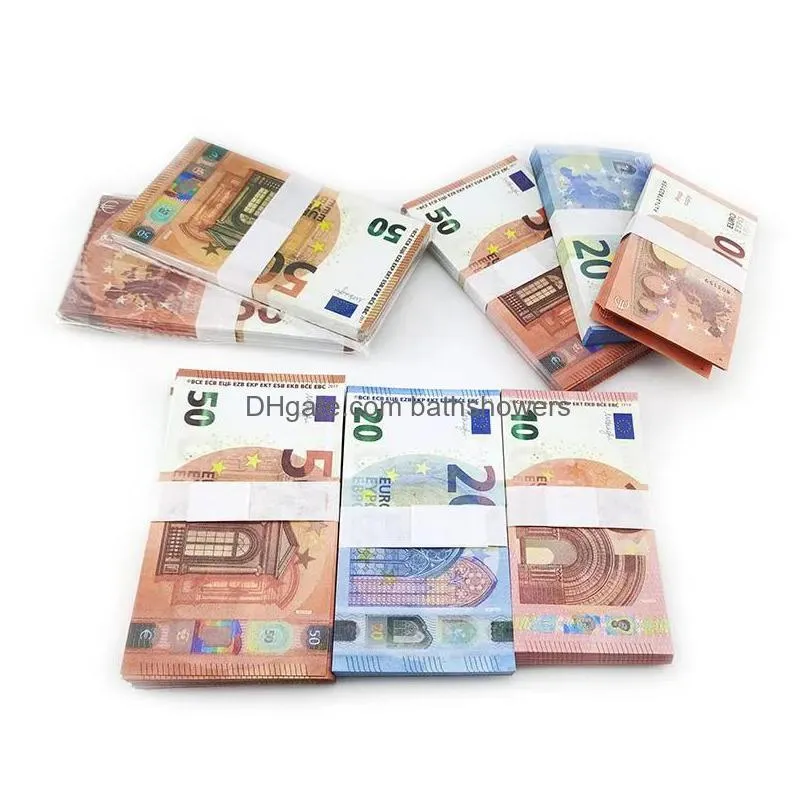 festive party supplies party supplies 2023 fake money banknote 5 10 20 50 100 dollar euros realistic toy bar props copy currency movie money faux-billets 100 pcs