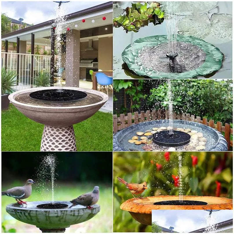 solar fountain outdoor pool pond floating waterfall fountain bird bath garden decoration