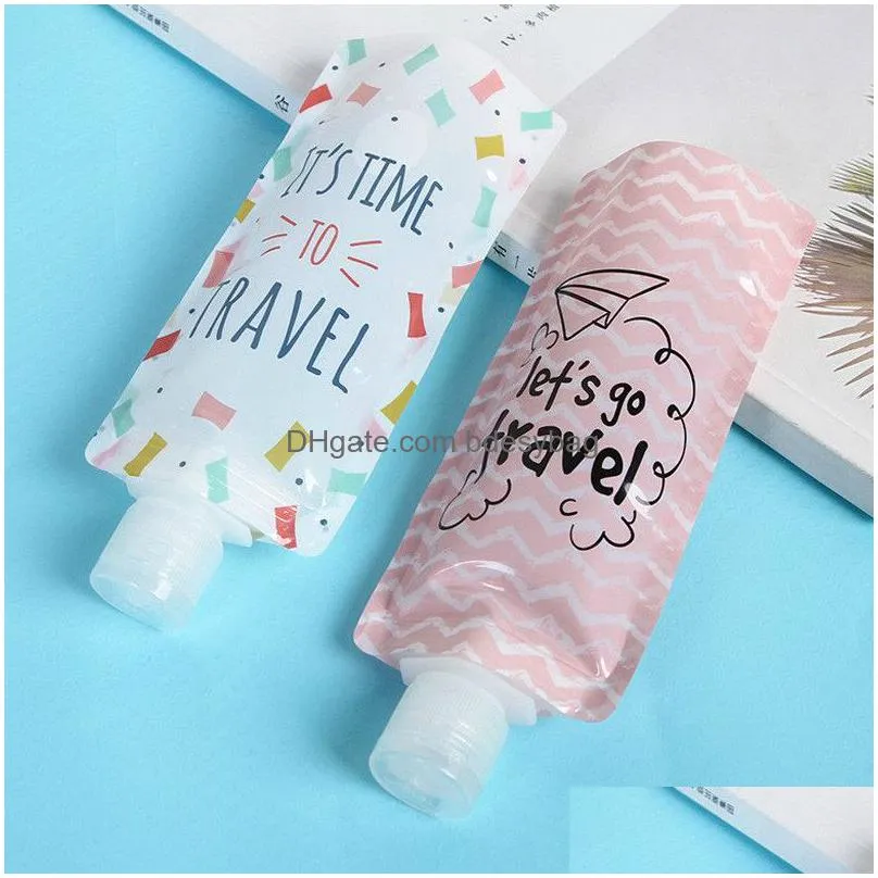 travel bottles pvc cosmetic liquid storage bag hand sanitizer/shampoo/makeup liquid storage bags 90-100ml moisturizing bags