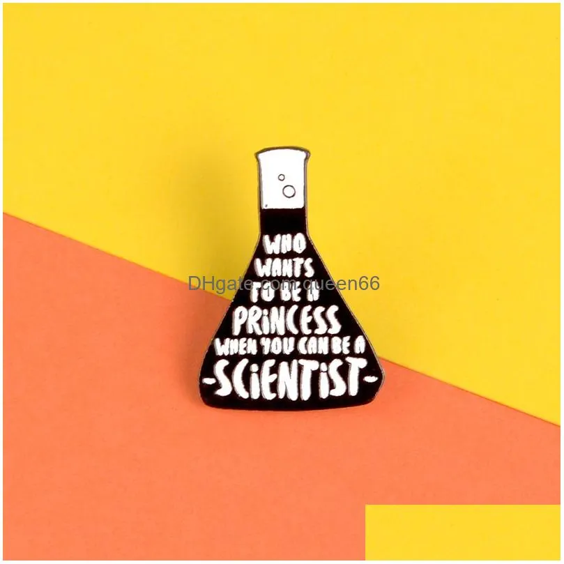 scientist beaker enamel pins cool black science chemical badge measuring cup custom jewelry brooches lapel pin for friend