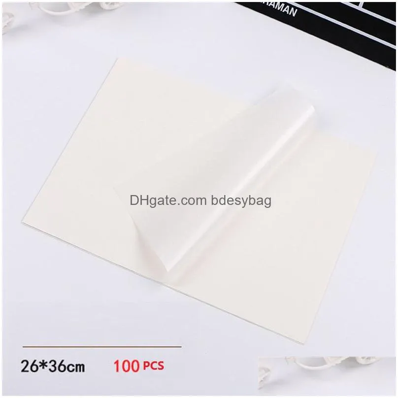 100 pcs oil-proof paper bread sandwich hamburger fries wrapping baking paper fast food wrapping paper 26x36cm