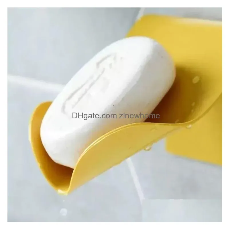 bathroom kitchen accessories bath soap dishes drainer bathroom wall mounted adhesive soap rack stand storage drain rackd soaps holder