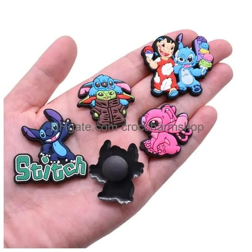 Shoe Parts Accessories Charms For Clogs Stitch clog Sandals Decoration Boys Men Party Birthday Favors Gifts D Dhq70