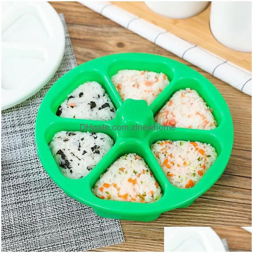 diy sushi mold delicious rice ball food press triangular sushi maker mold sushi kit japanese kitchen tools lunch-box accessories