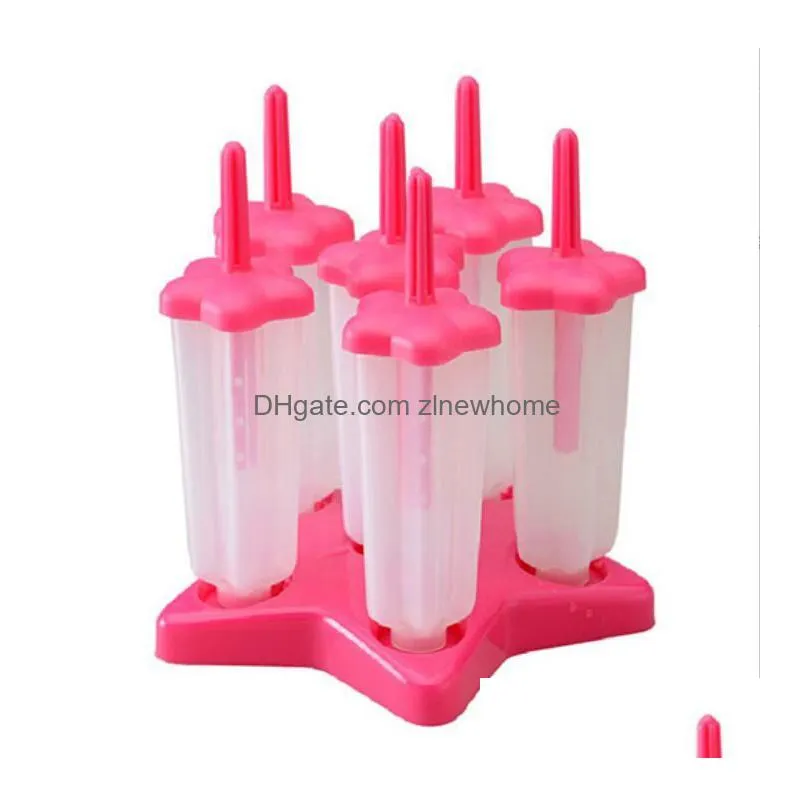 reusable ice cream mold with lid creative cooking tool 6 pole molds