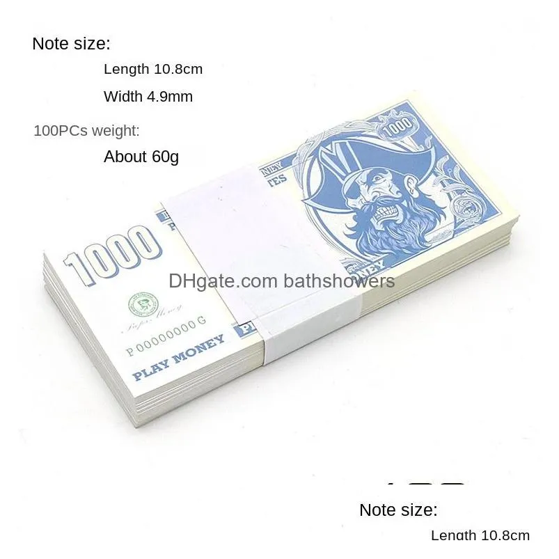 party supplies film money banknote 5 10 20 50 gbp relist toy bar accessoires copie de monnaie faux 100 pcs / pack