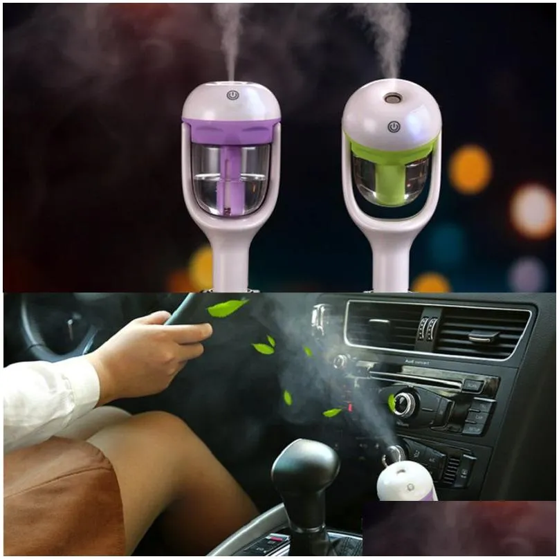 12v car steam humidifier air purifier aroma diffuser  oil diffuser cars humidifiers multi-colors