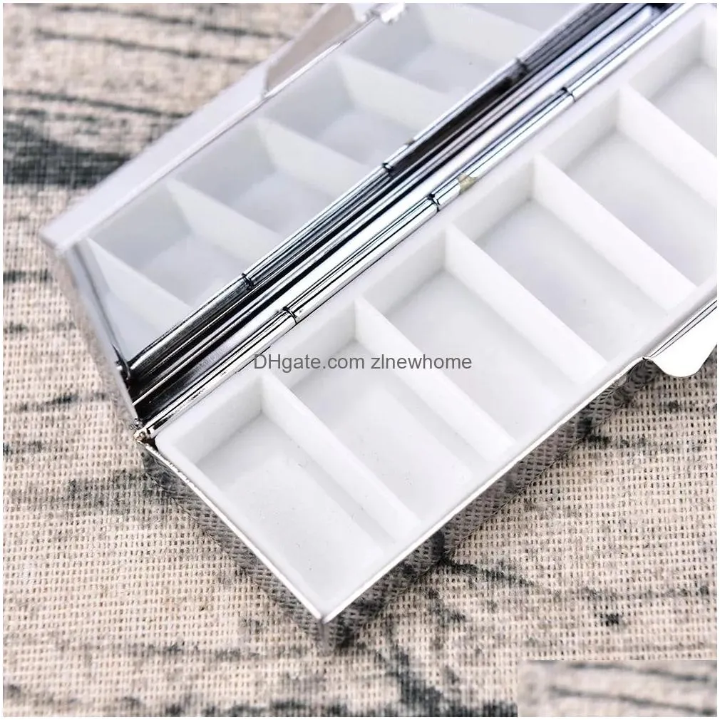 1pcs travel essential pill box splitters multiple grid folding pills case container for medicines organizer pill boxes