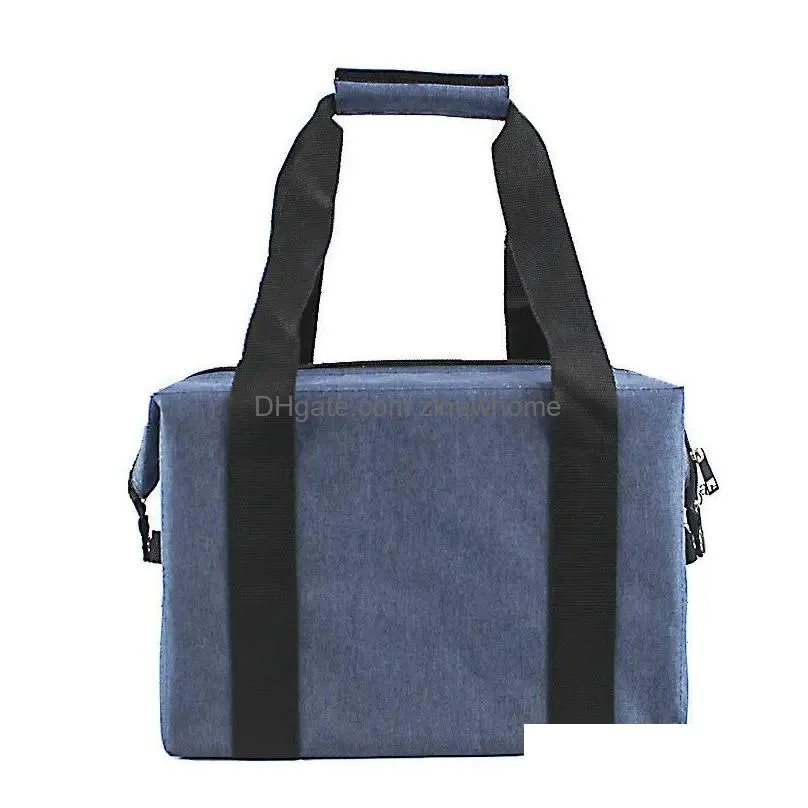 new folding thermal insulation lunch tote bag large capacity outdoor portable aluminum foil picnic lunch bag