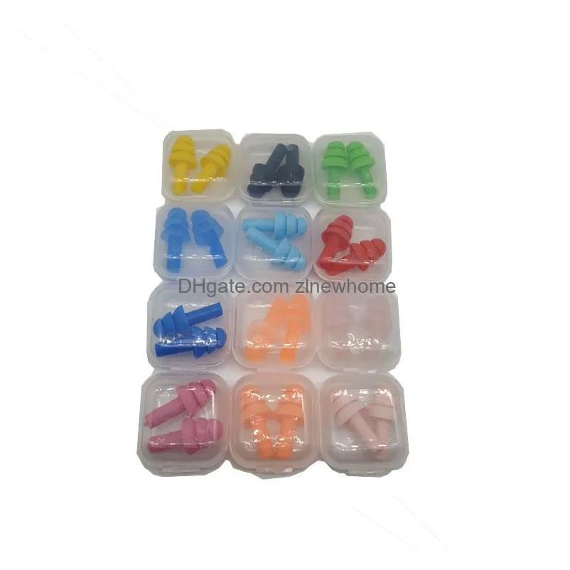 silicone earplugs bathroom swimmers soft and flexible ear plugs for shower travelling sleeping reduce noise ear plug