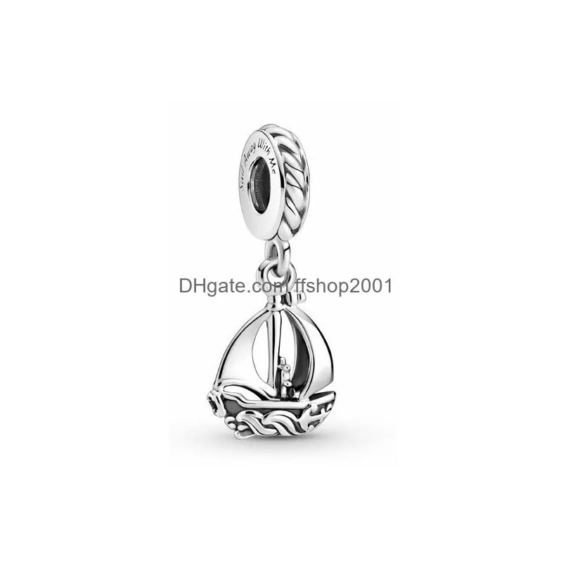 925 sterling silver pandora charm ocean series style glazed bead bead pearl pendant is suitable for diy lady bracelet jewelry fashion accessories