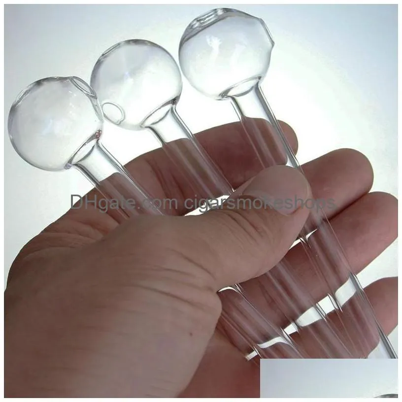 smoking accessories round head glass straw transparent high -borosilic beverage resistance temperature proof cigarette holder cigarette