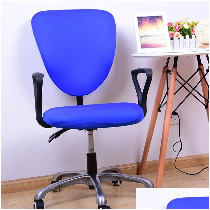 chair covers simplicity solid color office computer cover antifouling elastic armchair durable polyester anti-dust seat