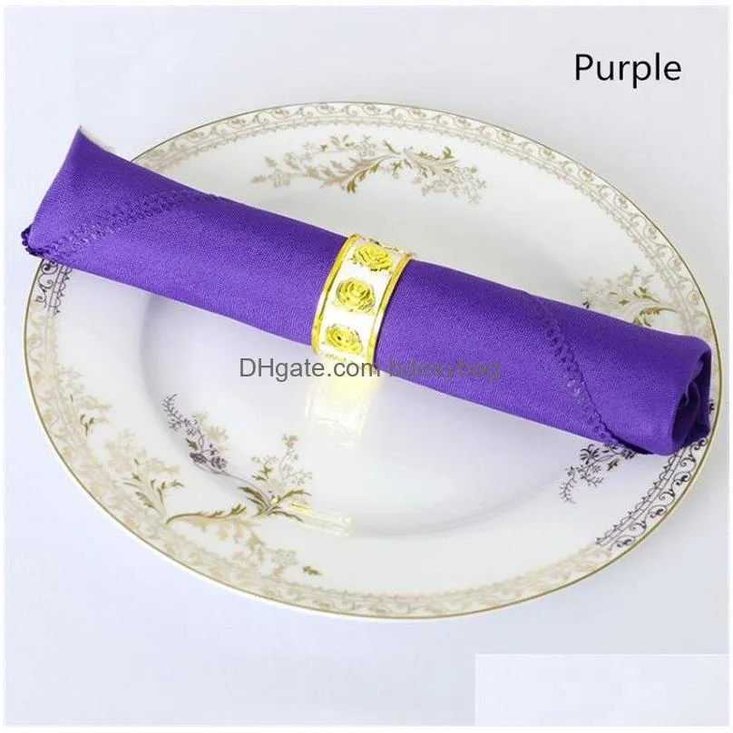solid color hotel table napkin 48x48cm square handkerchief wedding party hotel restaurant usage