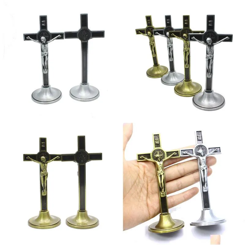metal cross christ suffering statue catholic jesus church icon ornament office home religious jewelry