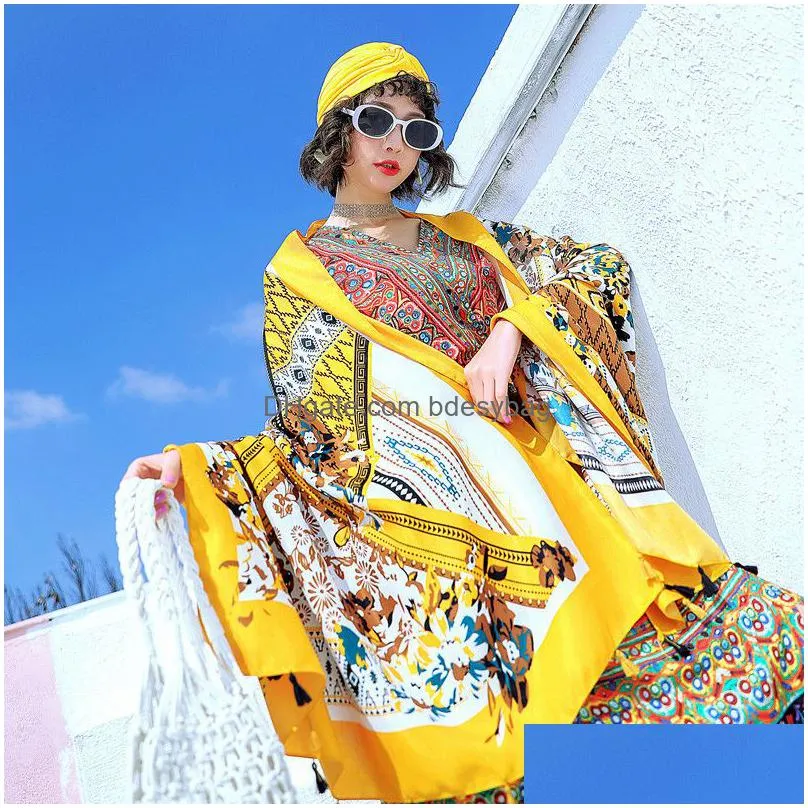 beach sun protection scarf summer cotton linen ethnic tourism scarf swimming bath beach towel 180x90 cm