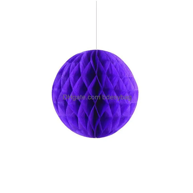 chinese round hanging paper honeycomb flowers balls crafts party wedding home diy decoration paper lantern pompom