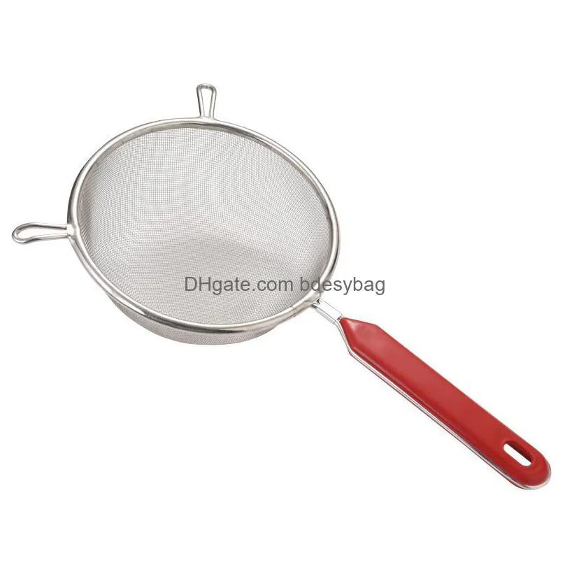 stainless steel colander wire fine mesh oil strainer flour colander sieve sifter pastry baking tools kitchen accessories