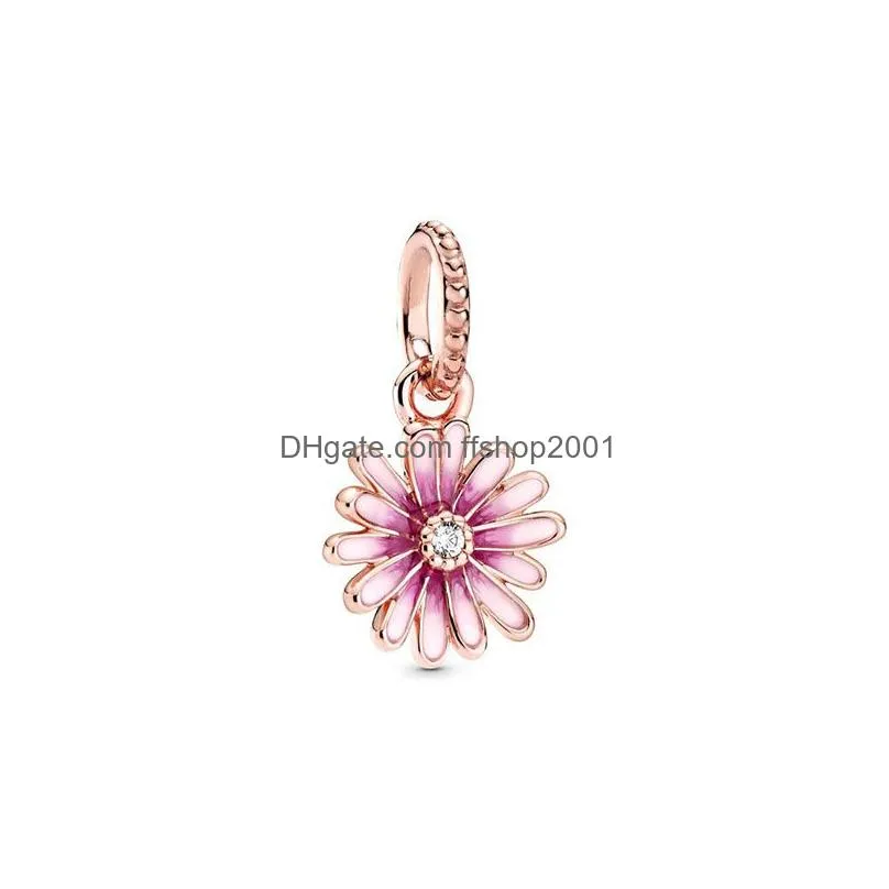 2023 925 sterling silver clover beads daisy purple clip collection charm fit original pandora bracelet women jewelry gift diy