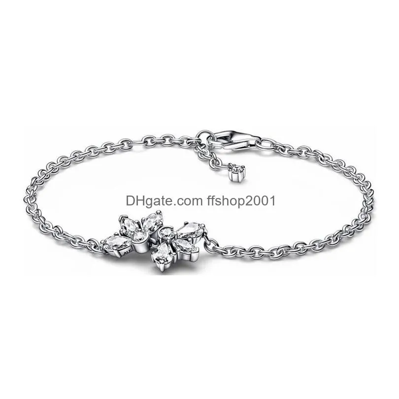 925 sterling silver suspension charm bracelet stream star single and double bracelets full of drilling tennis bracelets fashion model 