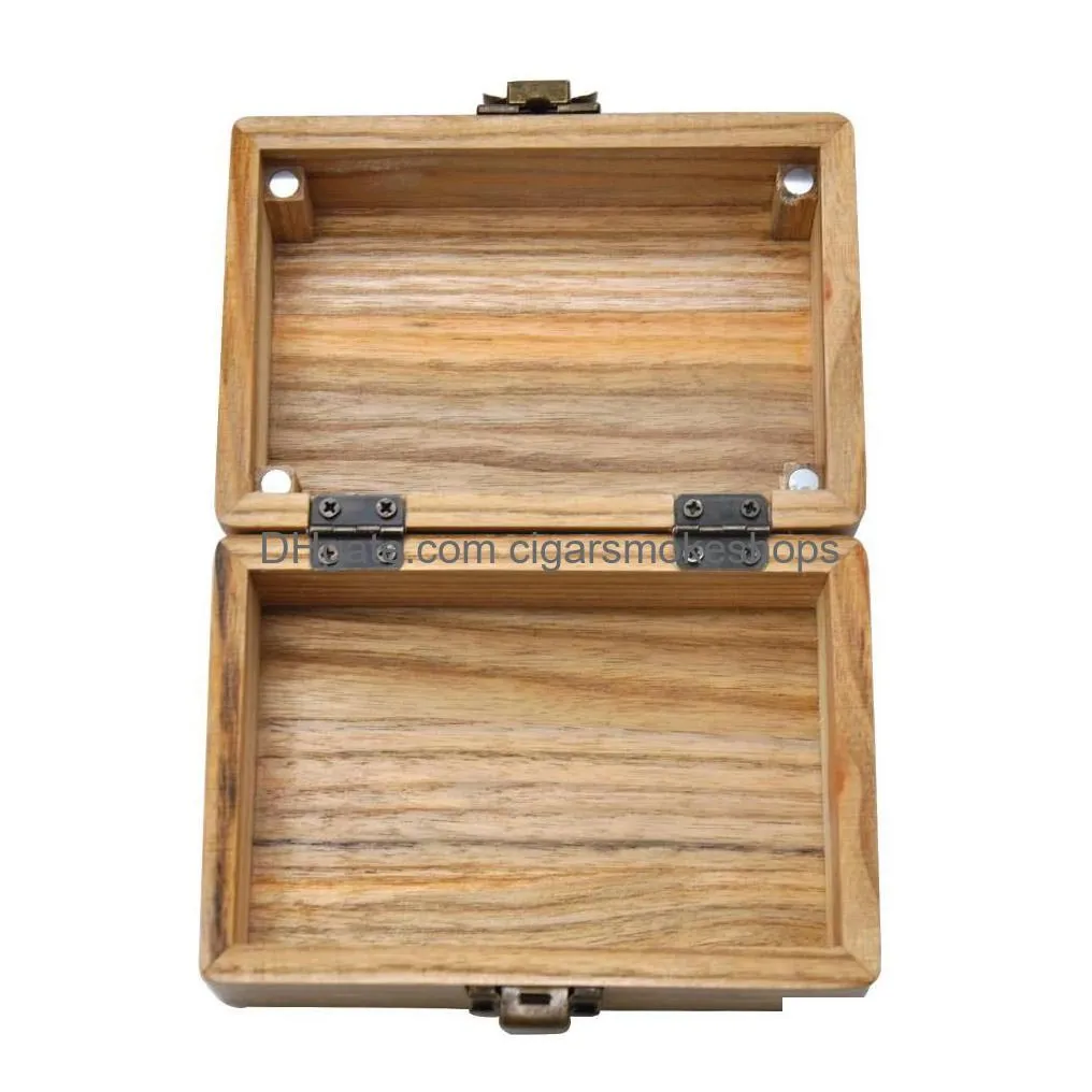 handmade storage case for cigarette smoke accessory 121x87x63 mm wood rolling stash case smoking accessories