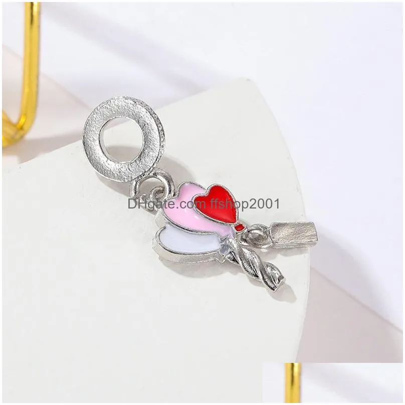 the 925 sterling silver charm classic guitar pendant is suitable for  bracelet necklace ladies diy jewelry fashion