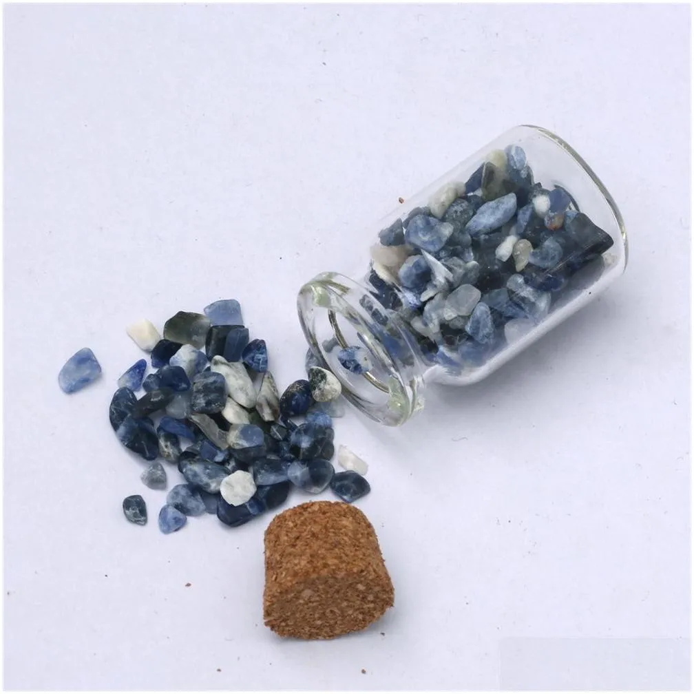 wholesale party favor gemstone chips - tumbled healing crystals for witchcraft - these mini crystal spell jars are great beginners kd