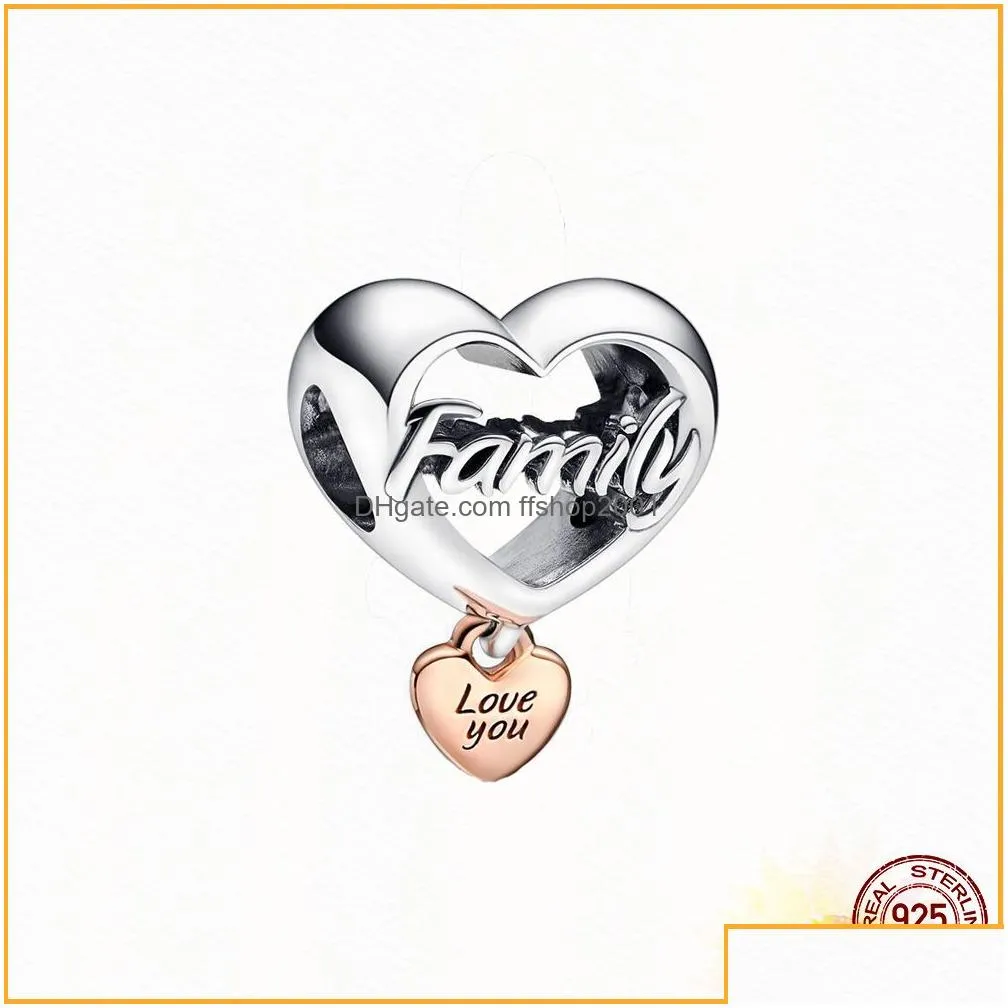 925 sterling silver family members charm pearl is suitable for primitive pandora bracelet womens jewelry gift fashion accessories wholesale