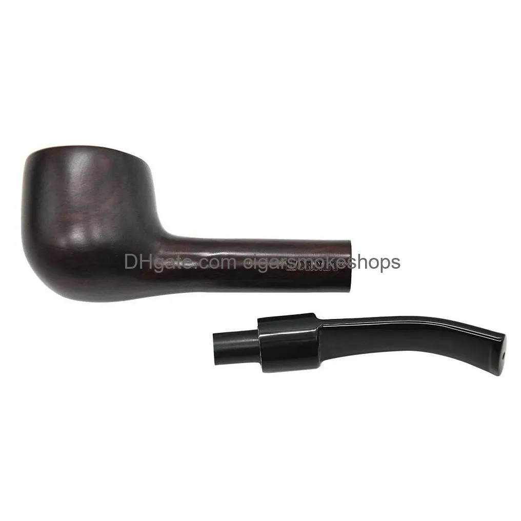 smoke accessory tobacco pipes handmade tobacco pipe wooden pipe kit metal screen filter mouth piece cleaning tools bong dab rig