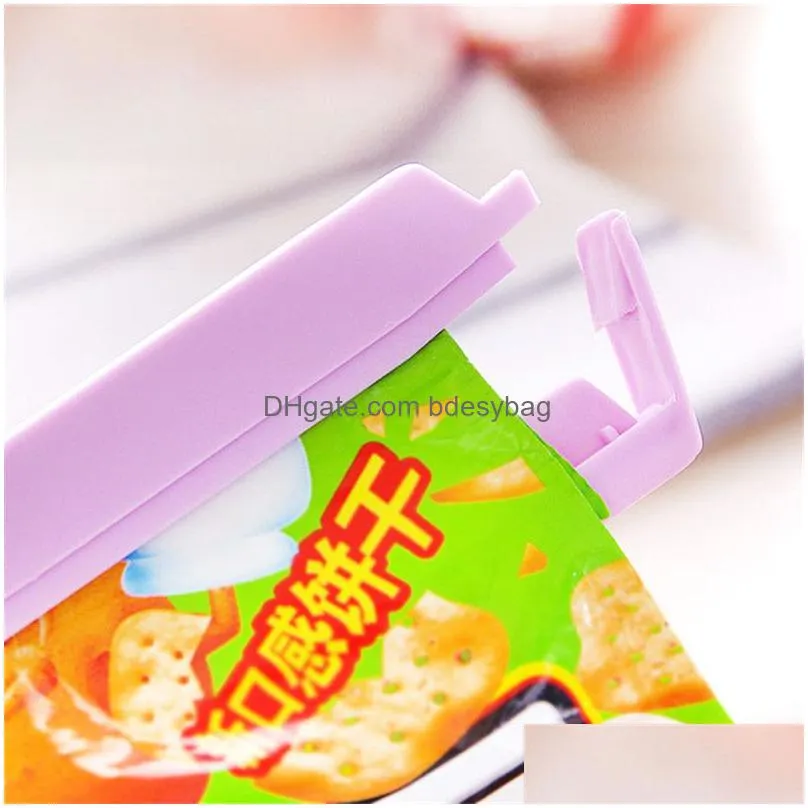 food sealing clip candy color sealer food keep  plastic clip 12pcs/pack snack bag sealing clamp