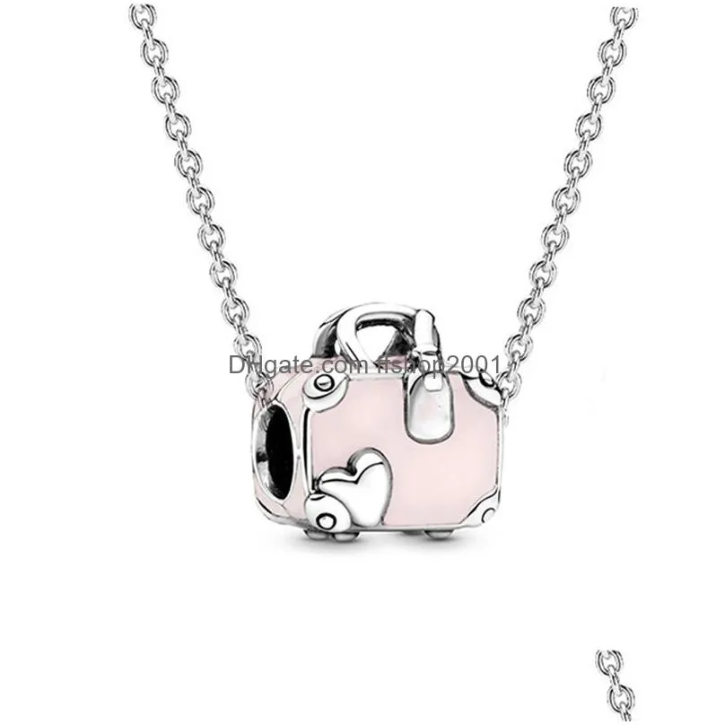  high quality 925 sterling silver travel series pandora pendant necklace womens silver personality necklace jewelry gift wholesale special