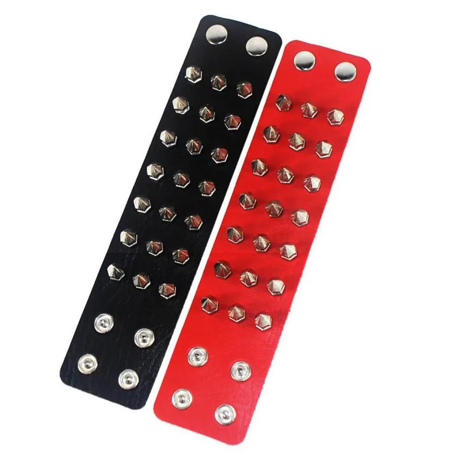 vintage leather bracelet three row cuspidal spikes rivet stud wide cuff pu leather punk gothic rock uni bracelet men jewelry 13