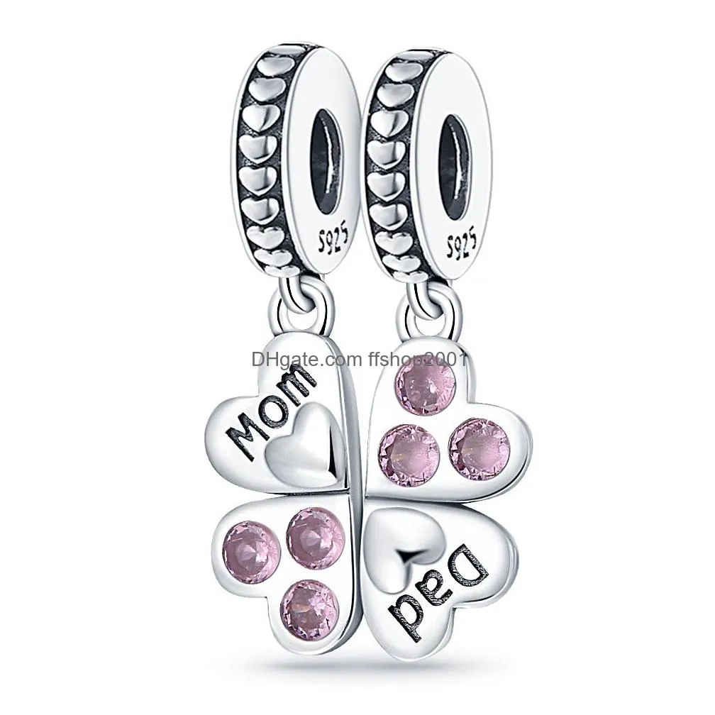  925 sterling silver pandora heart -shaped lucky symbol suspension simple high -end jewelry accessories wholesale bracelet