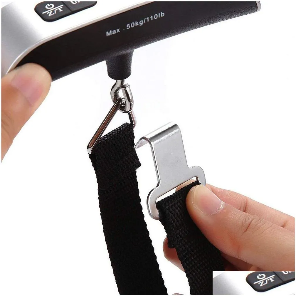 fashion hot portable lcd display electronic hanging digital luggage weighting scale 50kgx10g 50kg /110lb weight scales kd1