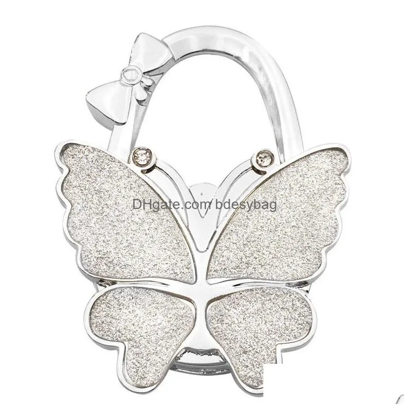 butterfly handbag hanger glossy matte butterfly foldable table hook for bag purse