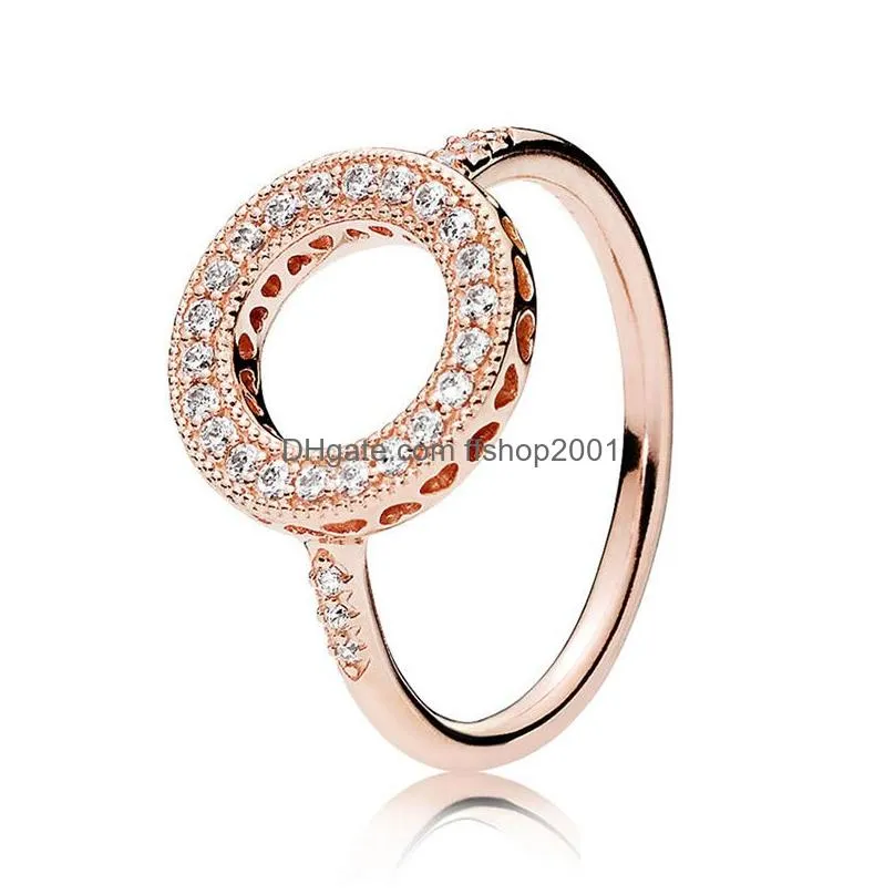  high quality 925 sterling silver rose gold fit thin finger rings stackable party round rings women original pandora jewelry