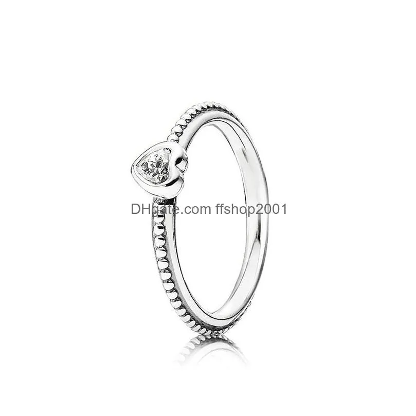 925 sterling silver pandora ring shining crown style angel wings of the wing temperament couple jewelry