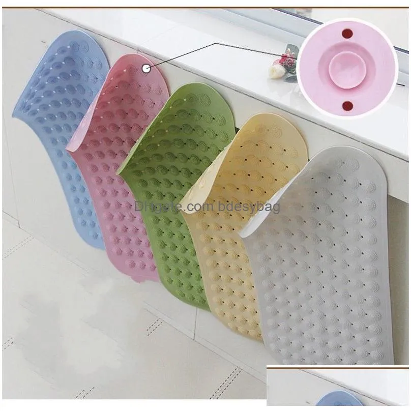 anti-skid bath mat tpr material with suction soft bathroom massage mat non-slip bathtub carpet showers stairs floors