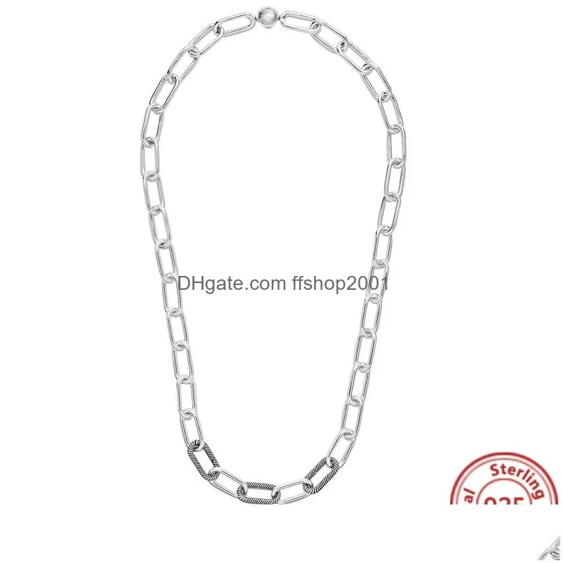 925 sterling silver necklace classic fashion chain diy jewelry pendant necklace diy production fashion accessories delivery