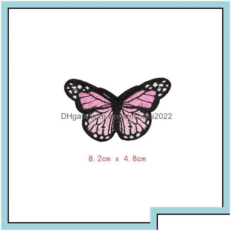 Sewing Notions Tools Apparel 20 Styles Butterfly Badges Clothe Embroidery Patch Applique Ironing Clothing Supplies Decorative Patches