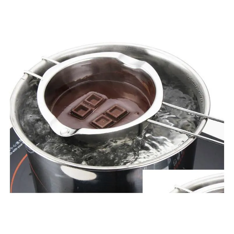 bakeware stainless steel chocolate melting pot double boiler milk bowl butter candy warmer pastry baking tools kd18