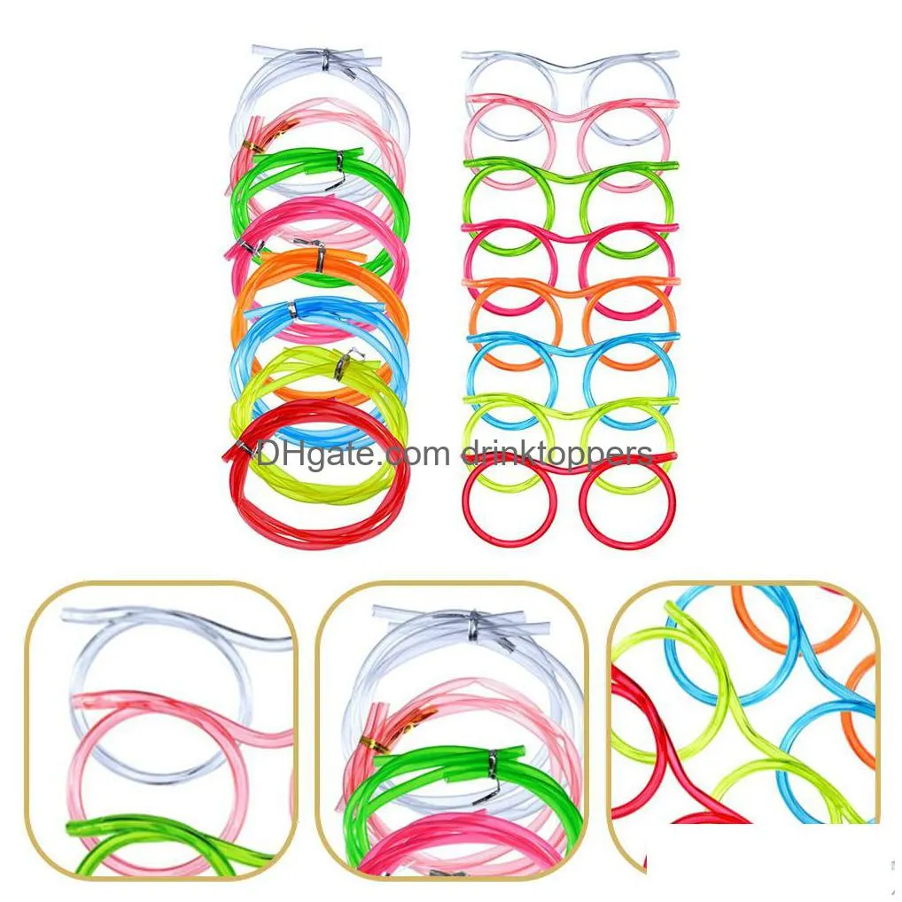 disposable cups straws straws straw drinking party crazy eyeglasses glasses funny funky drinksilly tube cocktail beverage smoothie novelty decorative