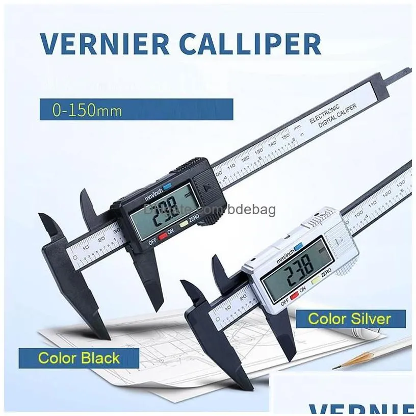 vernier calipers 150mm lcd digital caliper electronic plastic with battery gauge micrometer measuring tool drop delivery office scho